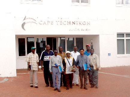 Trainees at the main entrance, Granger Bay.