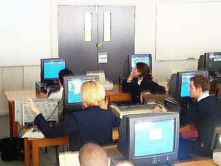 Trainees at the main entrance, Granger Bay.