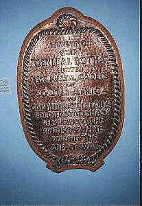 Bronze memorial plaque