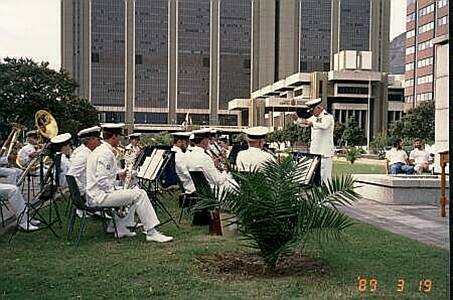 The SA Navy Band at the annual Service of Rememberance 1989
