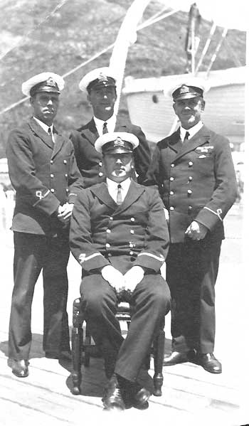 The Instructors - 1931 MacDonald - PT Instructor Bert Costick - Signals Goff - Seamanship (Junior) Bob Mercer - Chief Instructor, Seamanship (Senior)