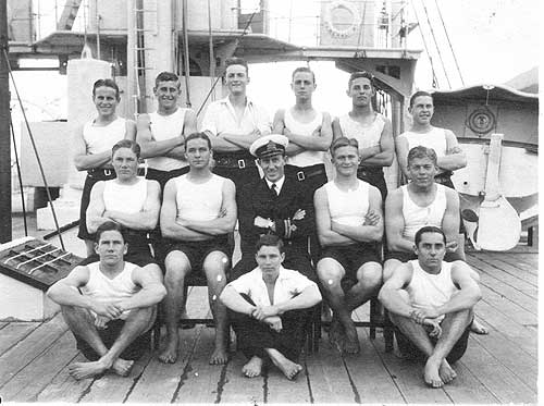 A Racing Boats Crew - June 15th 1931. Beat HMS