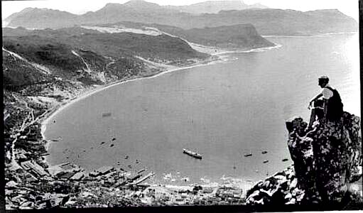 The General Botha at her moorings in Simon's Bay