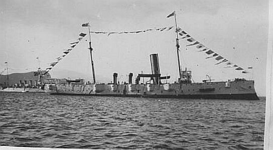 The ship dressed for the King's birthday in 1925