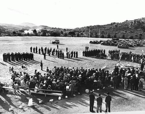The ceremony to mark the departure of the ships company from Red Hill to Gordons Bay