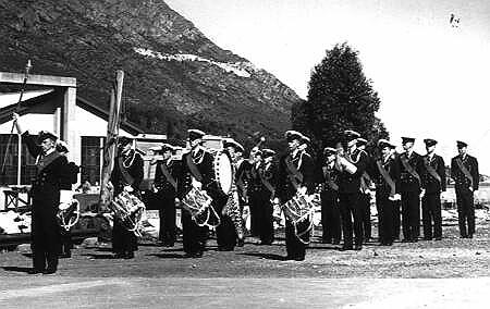 The Band at Captainâ€™s Divisions some time in 1956.